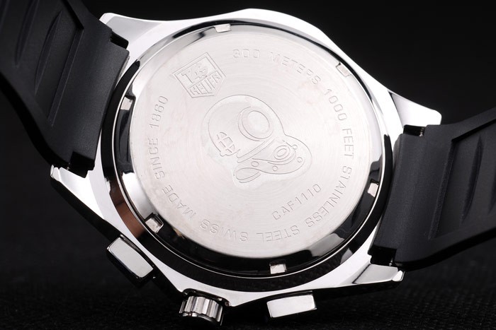 Tag Heuer Aquaracer Tachymeter Bezel Black Dial Black Rubber Strap - Image 5