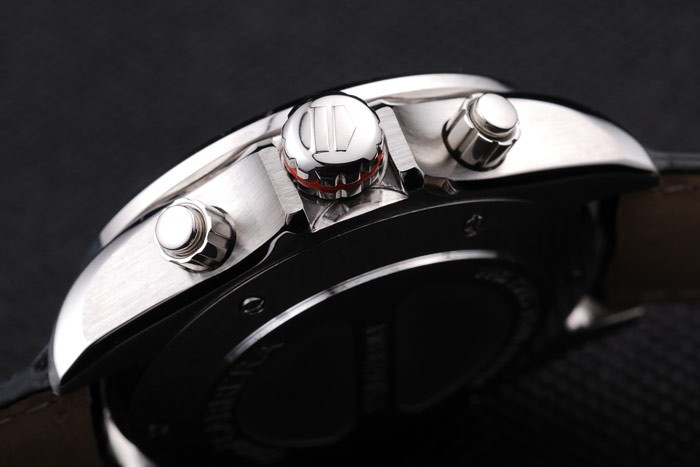 Tag Heuer Carrera Tachymeter Bezel Black Dial Black Leather Strap - Image 10