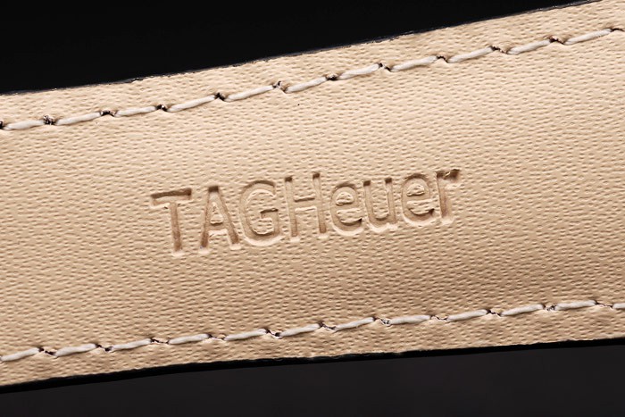 Tag Heuer Carrera Tachymeter Bezel Black Dial Black Leather Strap - Image 9