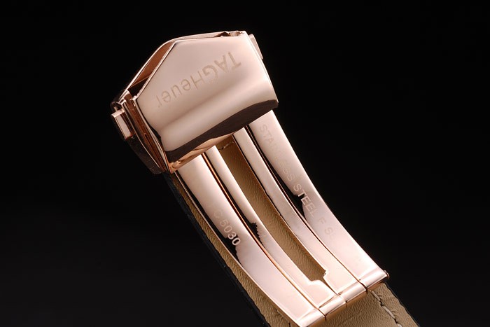 Tag Heuer Carrera Stainless Steel Case Black Dial Black Leather Strap - Image 7