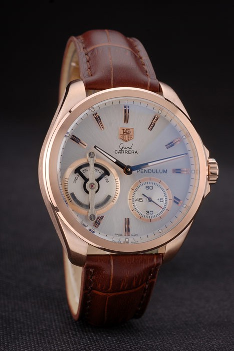 Tag Heuer Carrera Pendulum Brown Leather Strap 7918 - Image 4