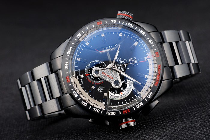 Tag Heuer Carrera Black Stainless Steel Case Black Dial - Image 3