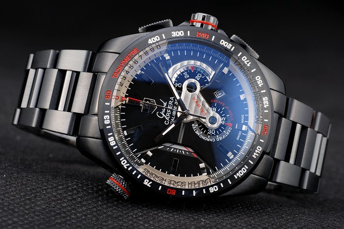 Tag Heuer Carrera Black Stainless Steel Case Black Dial - Image 4