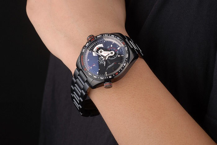 Tag Heuer Carrera Black Stainless Steel Case Black Dial - Image 8