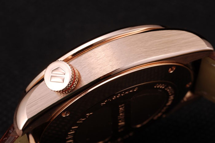 Tag Heuer Carrera Rose Gold Case White Dial Brown Leather Strap - Image 3