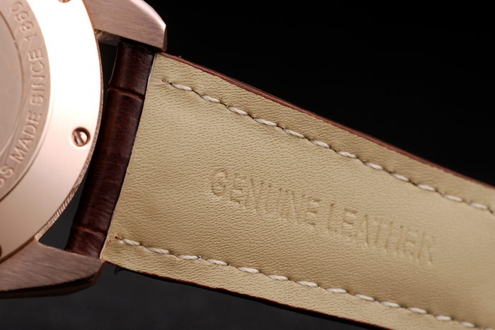 Tag Heuer Carrera Rose Gold Case White Dial Brown Leather Strap - Image 9