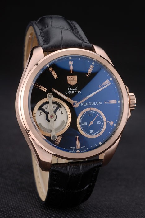 Tag Heuer Carrera Pendulum Black Leather Strap 7919 - Image 3