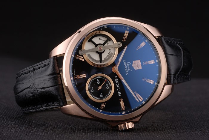 Tag Heuer Carrera Pendulum Black Leather Strap 7919 - Image 4