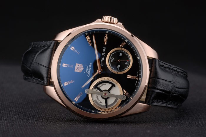 Tag Heuer Carrera Pendulum Black Leather Strap 7919 - Image 5