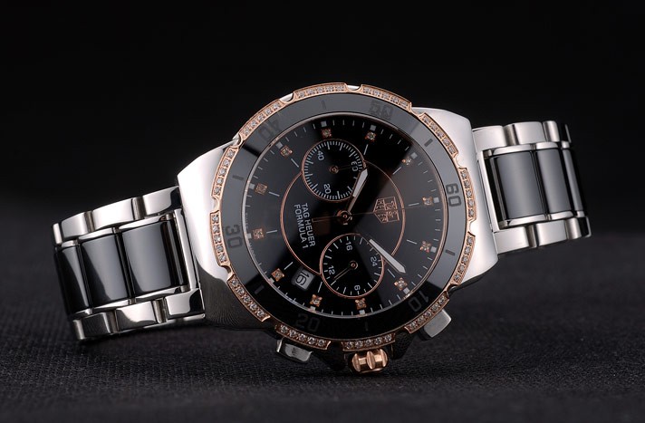 Tag Heuer Carrera Black Ceramic Bezel Stainless Steel Strap 7913 - Image 3