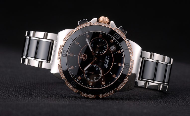 Tag Heuer Carrera Black Ceramic Bezel Stainless Steel Strap 7913 - Image 4