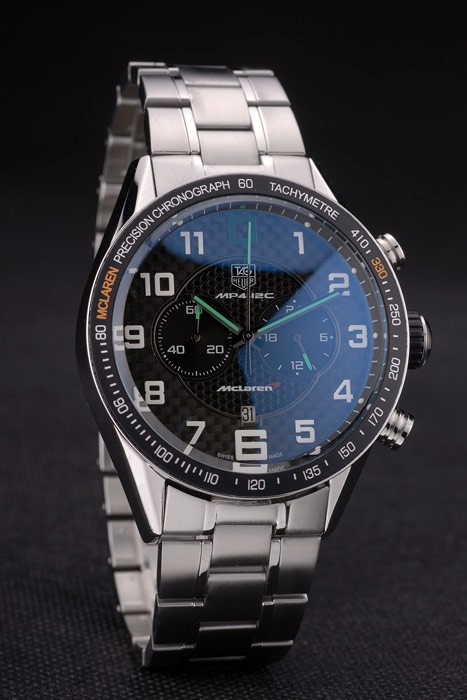 Tag Heuer Carrera McLaren Black Ceramic Bezel Stainless Steel Strap 7920 - Image 2