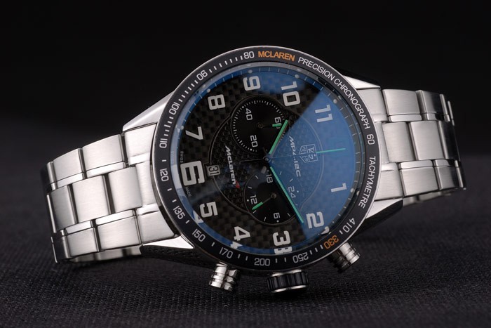 Tag Heuer Carrera McLaren Black Ceramic Bezel Stainless Steel Strap 7920 - Image 3