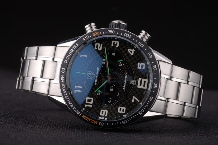 Tag Heuer Carrera McLaren Black Ceramic Bezel Stainless Steel Strap 7920 - Image 4