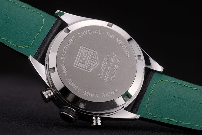 Tag Heuer Carrera McLaren Black Ceramic Bezel Black Perforated Leather Strap 7921 - Image 11