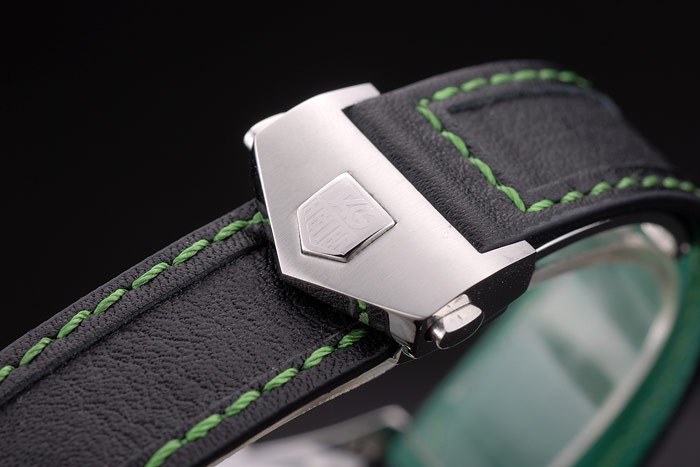 Tag Heuer Carrera McLaren Black Ceramic Bezel Black Perforated Leather Strap 7921 - Image 7