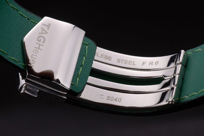 Tag Heuer Carrera McLaren Black Ceramic Bezel Black Perforated Leather Strap 7921 - Image 8