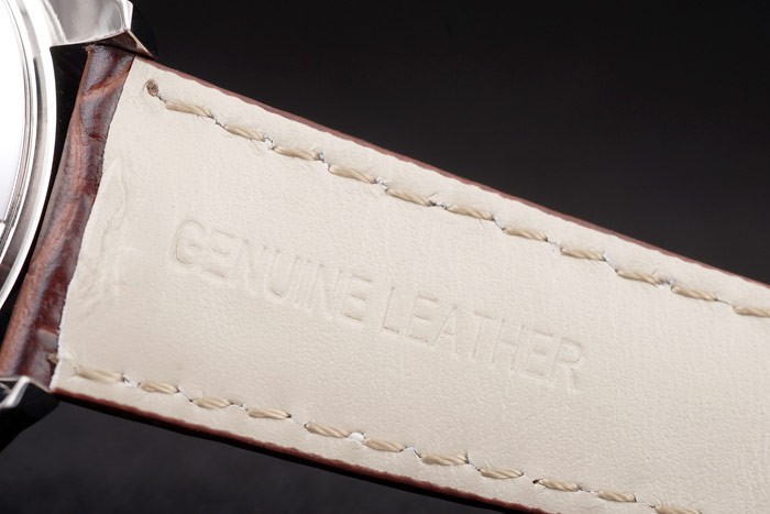 Tag Heuer Swiss Carrera Tachymeter Bezel Dark Brown Leather Strap White Dial - Image 8