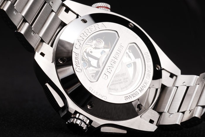 Tag Heuer Swiss Carrera Tachymeter Bezel Stainless Steel White Dial - Image 7