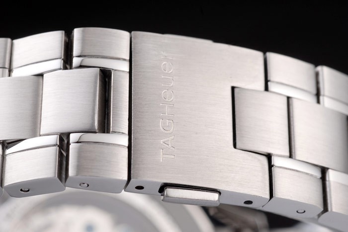 Tag Heuer Swiss Carrera Tachymeter Bezel Stainless Steel Checkered Brown Dial - Image 5