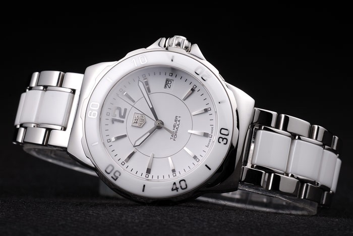 Tag Heuer Formula 1 White Ceramic Bezel White Dial - Image 4