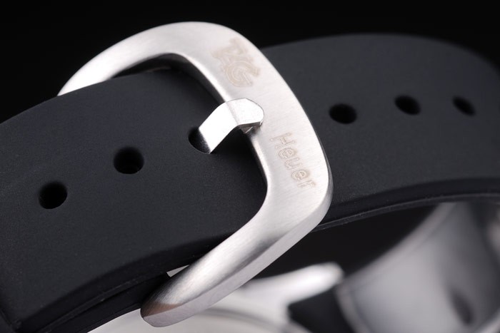 Tag Heuer SLR Tachymeter Bezel Black Dial Black Rubber Strap Tourbillon - Image 5