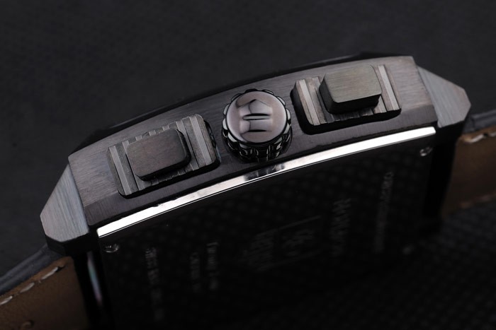 Tag Heuer Monaco Black Ceramic Case Black Dial Black Leather Strap - Image 2