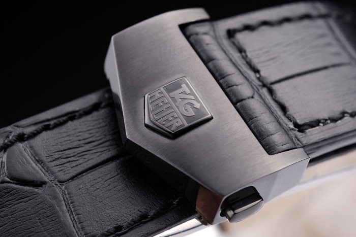 Tag Heuer Monaco Black Ceramic Case Black Dial Black Leather Strap - Image 6