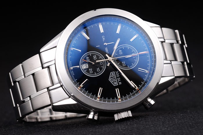 Tag Heuer SLR Polished Stainless Steel Case Black Dial Stainless Steel Strap - Image 2