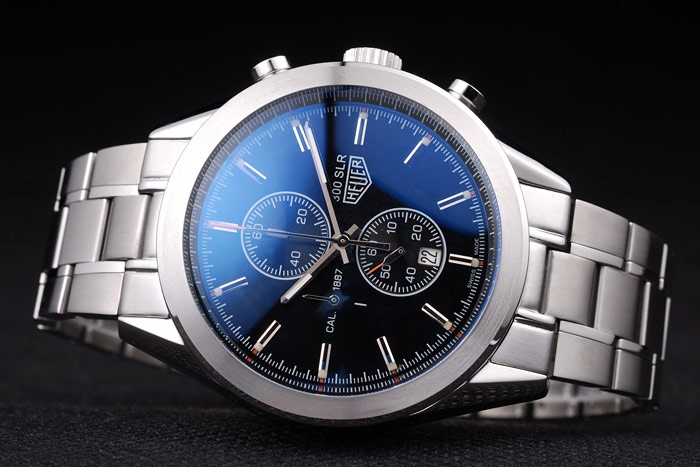 Tag Heuer SLR Polished Stainless Steel Case Black Dial Stainless Steel Strap - Image 3