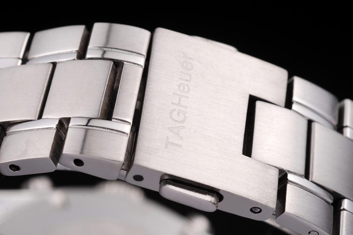 Tag Heuer SLR Polished Stainless Steel Case Black Dial Stainless Steel Strap - Image 4