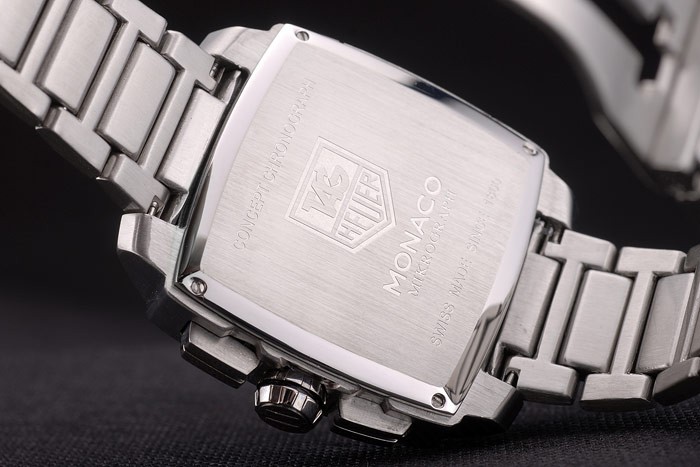 Tag Heuer Monaco Mikrograph Stainless Steel Strap Black Dial 7922 - Image 8