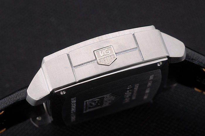 Tag Heuer Monaco Mikrograph Black Leather Strap Black Dial 7923 - Image 3