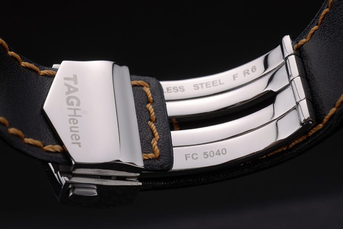 Tag Heuer Monaco Mikrograph Black Leather Strap Black Dial 7923 - Image 9