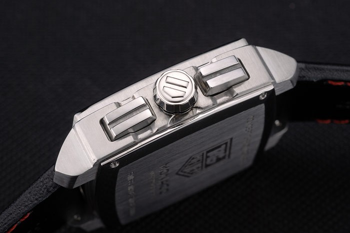 Tag Heuer Monaco Mikrograph Black Leather Strap Black Dial 7924 - Image 3