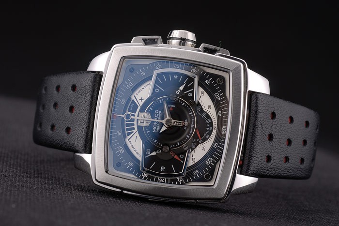 Tag Heuer Monaco Mikrograph Black Leather Strap Black Dial 7924 - Image 7