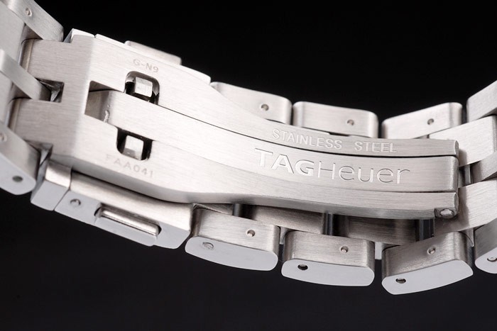 Tag Heuer Swiss SLR Tachymeter Bezel Stainless Steel White Dial - Image 6