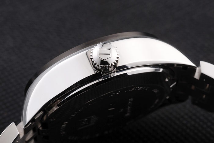 Tag Heuer Swiss SLR Tachymeter Bezel Stainless Steel White Dial - Image 8