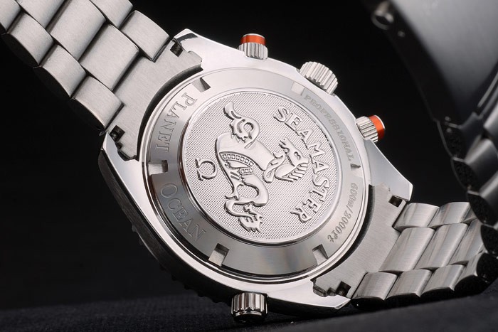 Omega Seamaster Planet Ocean Orange Tachymeter Black Dial Stainless Steel Strap 80241 - Image 8