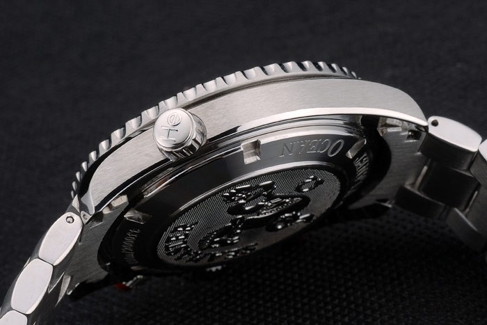 Omega Seamaster Planet Ocean Orange Tachymeter Black Dial Stainless Steel Strap 80241 - Image 9