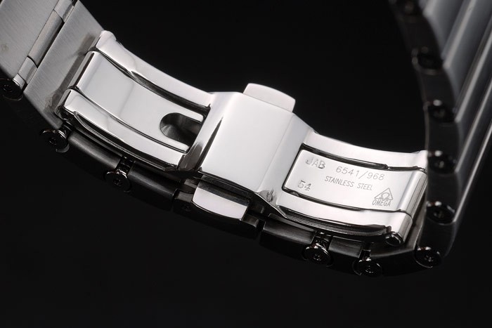 Swiss Lady Omega Constellation Crystal Encrusted Bezel Silver Radial Dial 80291 - Image 6