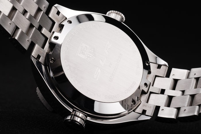 Tag Heuer Swiss SLR Tachymeter Bezel Stainless Steel Black Dial - Image 7