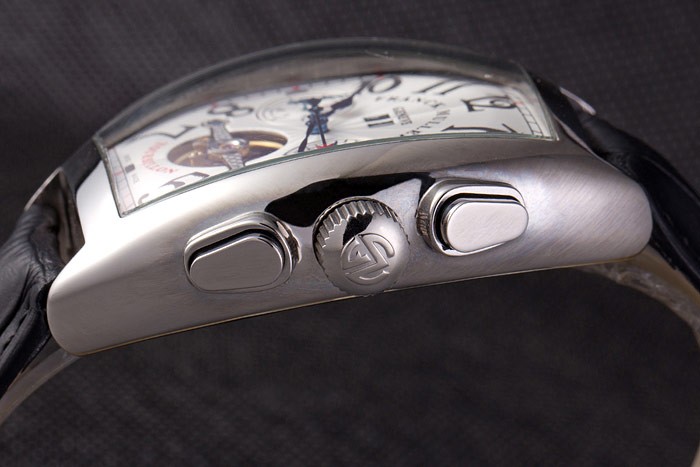 Franck Muller Casablanca Black Croco Leather Strap Tourbillon 80282 - Image 6