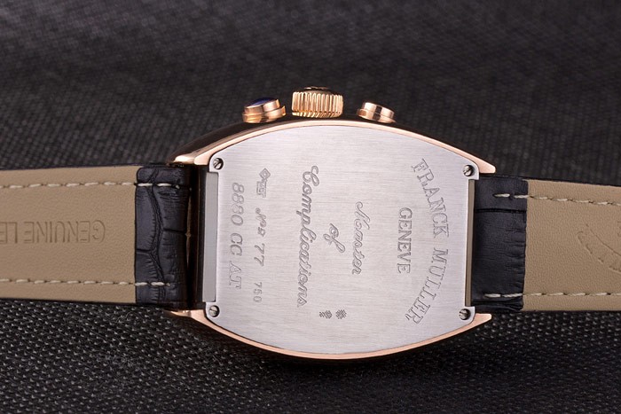 Franck Muller Casablanca Black Croco Leather Strap White Dial 80279 - Image 10