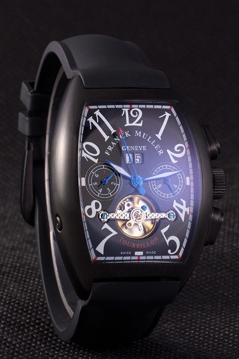 Franck Muller Casablanca Black Rubber Strap Black Dial 80284 - Image 2