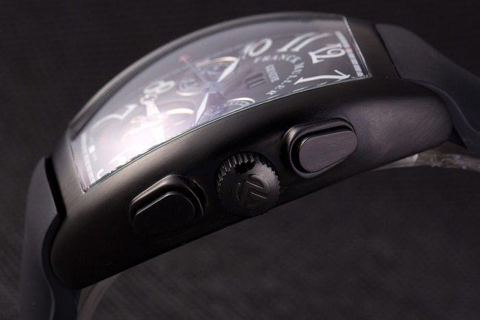 Franck Muller Casablanca Black Rubber Strap Black Dial 80284 - Image 3