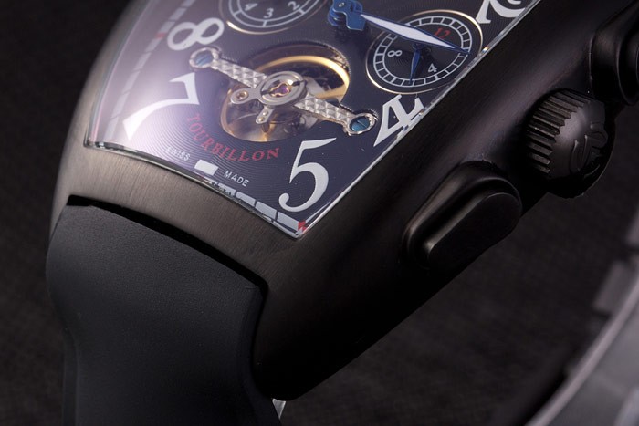 Franck Muller Casablanca Black Rubber Strap Black Dial 80284 - Image 4
