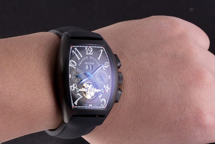 Franck Muller Casablanca Black Rubber Strap Black Dial 80284 - Image 8