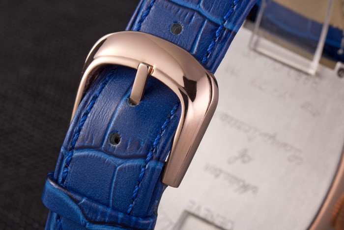 Franck Muller Casablanca Blue Croco Leather Strap Blue Dial 80278 - Image 9