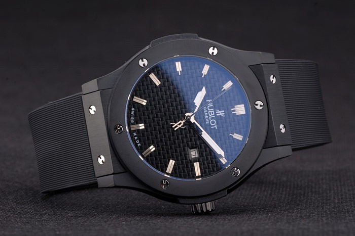 Hublot Big Bang Black Rubber Strap Black Checkered Dial 80193 - Image 3